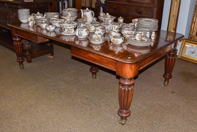 Lot 1370 - A mid 19th century mahogany extending dining...