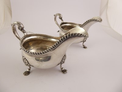 Lot 2009 - A Pair of George III Silver Sauceboats