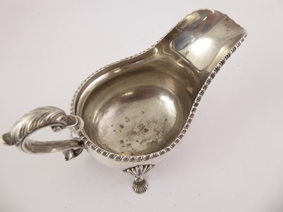 Lot 2009 - A Pair of George III Silver Sauceboats