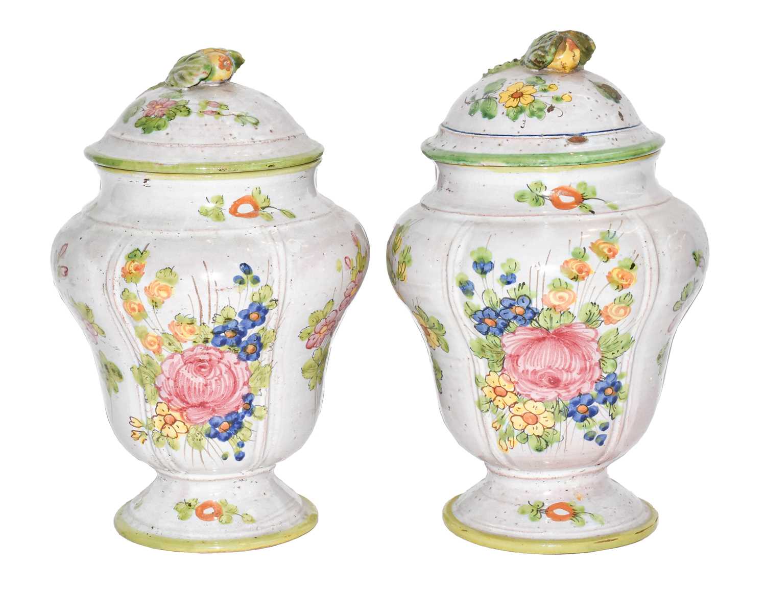 Lot 48 - Two 20th century Continentla Faience jars and...