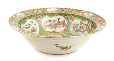 Lot 90 - A Cantonese Porcelain Basin, 19th century,...
