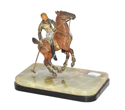 Lot 119 - An early 20th century cold painted sculpture...