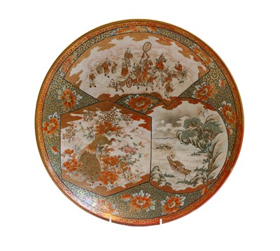 Lot 322 - A Japenese Meiji period Kutani dish with...
