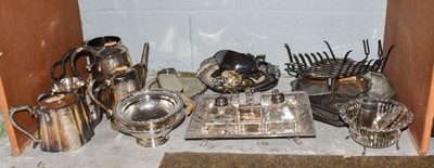 Lot 136 - A quantity of silver plated items, including:...