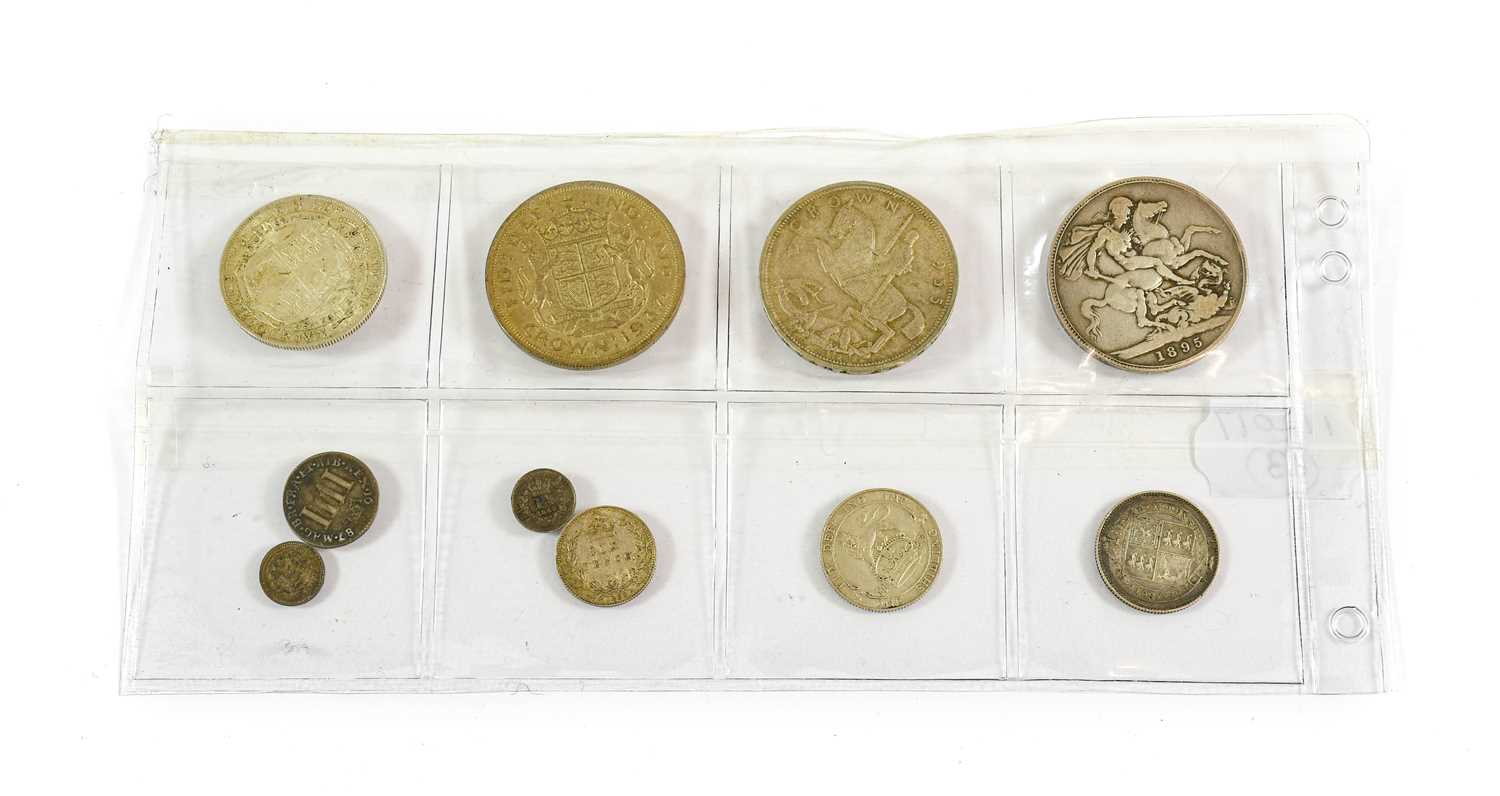 Lot 2096 - 10 x English Silver Coins comprising: James II...