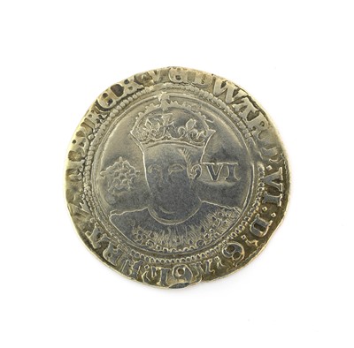 Lot 2022 - Edward VI, Sixpence, fine silver issue...