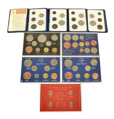 Lot 2134 - 3 x UK Proof Sets 1970, each 8 coins halfpenny...
