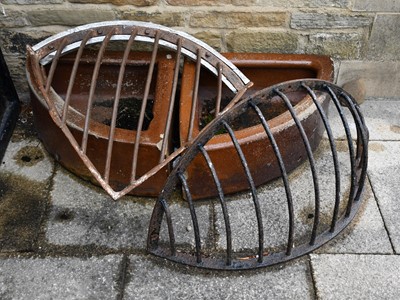 Lot 1342 - Two iron hay racks (2)