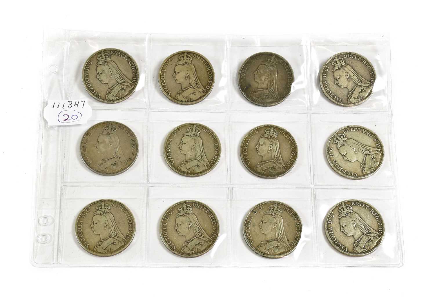 Lot 2073 - Victoria, 12 x Jubilee Head Crowns comprising:...