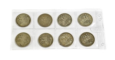 Lot 2079 - Victoria, 8 x Old Head Crowns comprising: 1893...