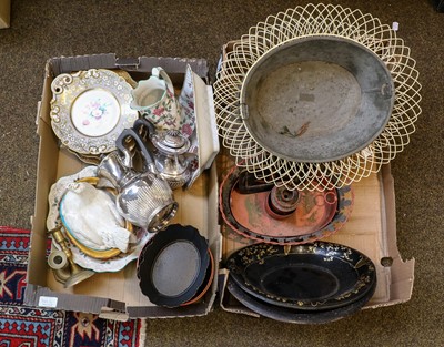 Lot 346 - Two boxes of assorted, including: wirework...