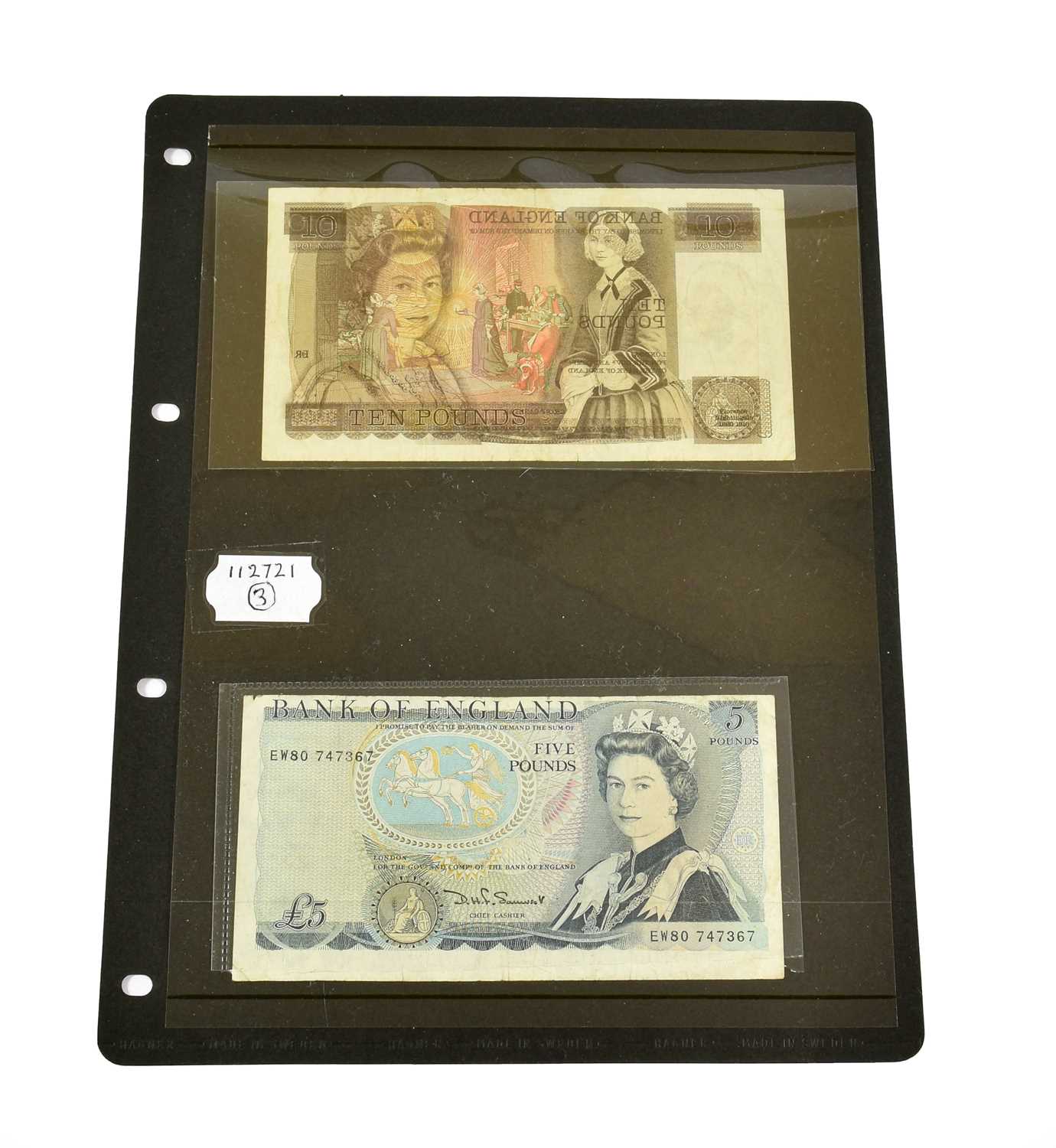 Lot 2280 - Bank of England, 2 x Misprinted Banknotes