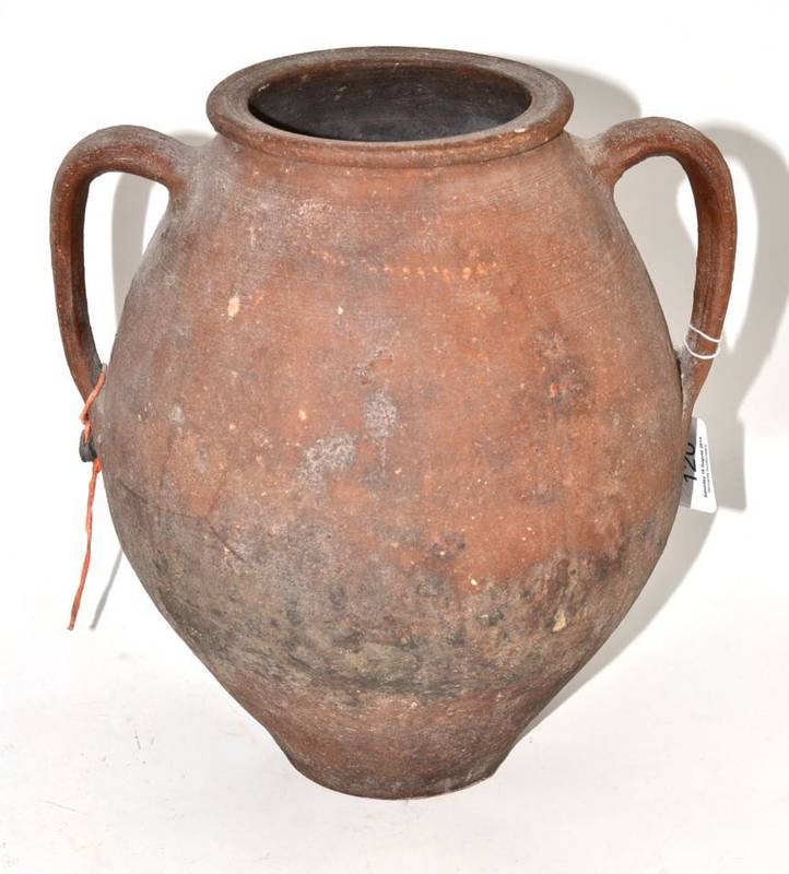 Lot 120 - An amphora pottery vase