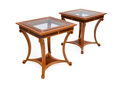 Lot 728 - Neal Jones: A Pair of Contemporary Burr Walnut...