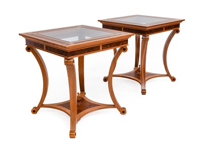 Lot 728 - Neal Jones: A Pair of Contemporary Burr Walnut...