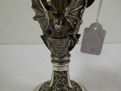Lot 2168 - An Elizabeth II Silver Three-Light Candelabrum