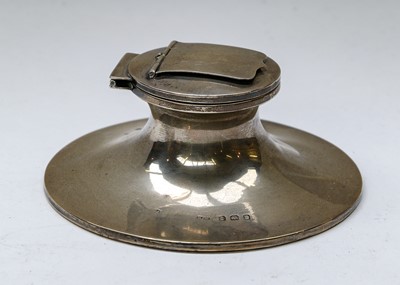 Lot 94 - A George V Silver Inkwell cum Stamp-Box, by...