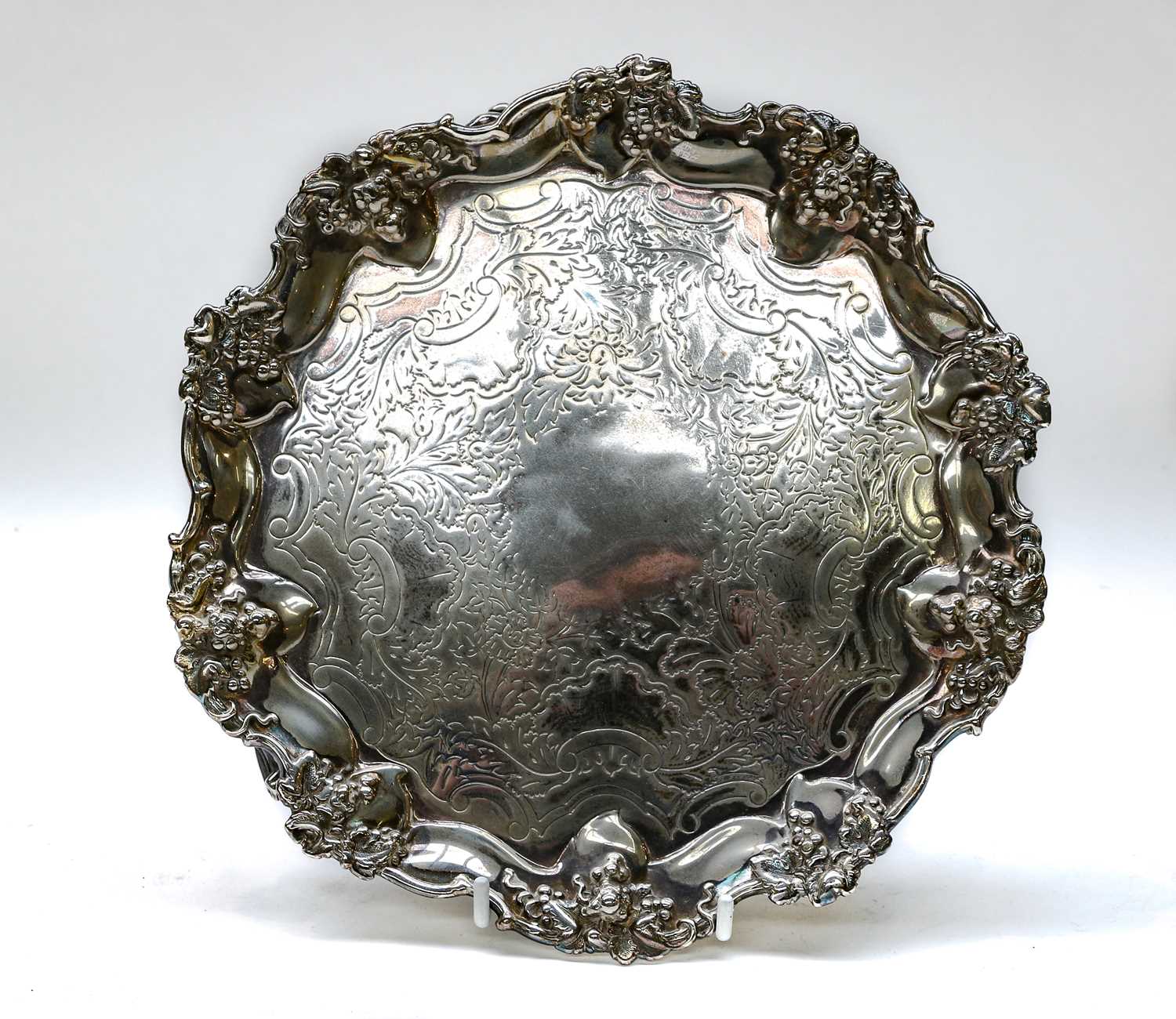 Lot 93 - A Victorian Silver Waiter, by James Dixon and...