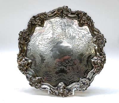 Lot 93 - A Victorian Silver Waiter, by James Dixon and...