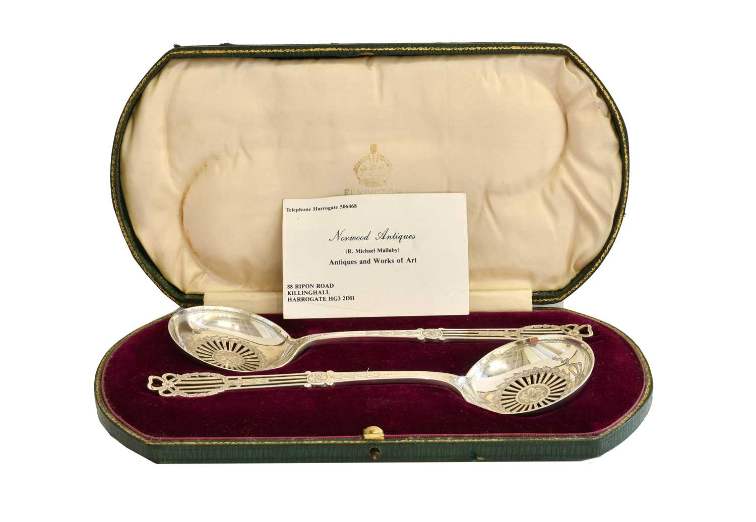Lot 59 - A Cased Pair of George V Silver Sifting-Spoons,...