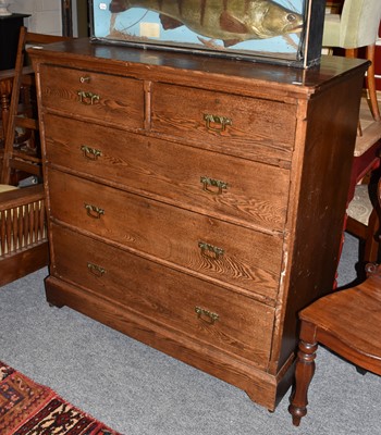 Lot 1209 - A 19th century pitch pine four-height straight...