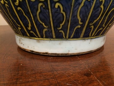 Lot 86 - A Chinese Porcelain Triple Gourd Vase, 19th...