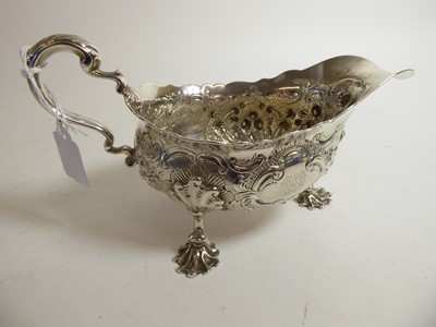 Lot 2273 - A Pair of George II Silver Sauceboats