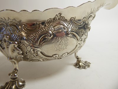 Lot 2273 - A Pair of George II Silver Sauceboats