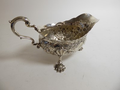 Lot 2273 - A Pair of George II Silver Sauceboats