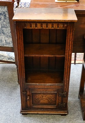 Lot 1228 - A Titchmarsh & Goodwin carved oak bookcase of...