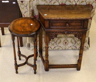 Lot 1230 - A Titchmarsh & Goodwin oak side table fitted...