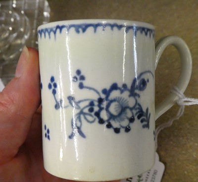 Lot 13 - A Christians Liverpool Porcelain Coffee Can,...
