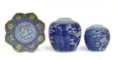 Lot 299 - ~ A 19th century Chinese blue and white vase,...