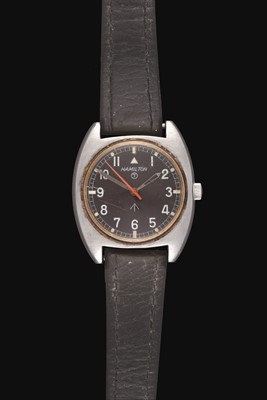 Lot 2234 - Hamilton: A British Military Stainless Steel Centre Seconds Wristwatch