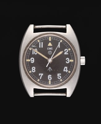 Lot 2235 - CWC: A British Military Stainless Steel Centre Seconds Wristwatch