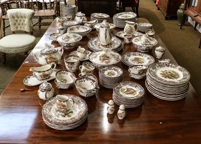 Lot 295 - A Palissy ware game series dinner service