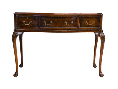 Lot 1373 - A 20th century burr walnut nine-piece dining...