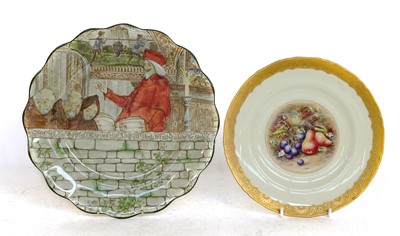 Lot 130 - A Royal Worcester dessert plate, with tooled...