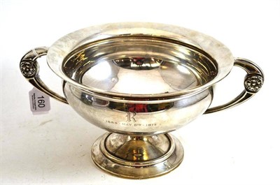 Lot 160 - Silver two handled pedestal bowl 1913
