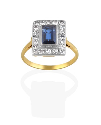 Lot 2335 - A Sapphire and Diamond Cluster Ring