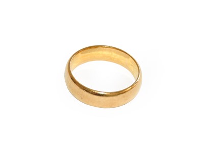 Lot 198 - A 22 carat gold band ring, finger size L