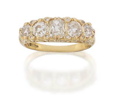 Lot 2067 - A Diamond Five Stone Ring