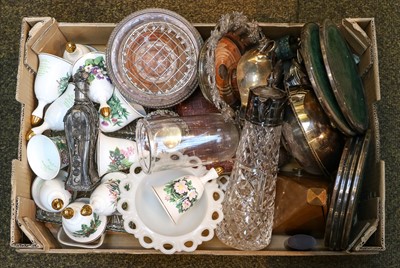 Lot 340 - A quantity of ceramics, glass and metalwares,...