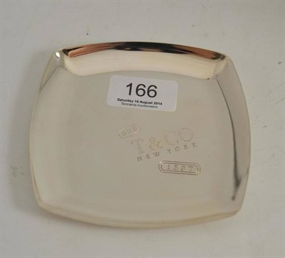 Lot 166 - Modern Tiffany silver dish with original aqua packaging