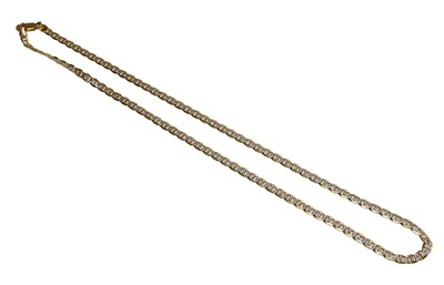 Lot 208 - A 9 carat gold fancy link necklace, length 46cm