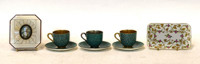 Lot 286 - Six Royal Worcester coffee cups and saucers,...