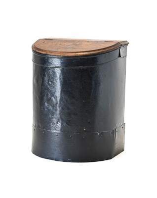 Lot 740 - A 19th Century Black-Painted Tin Flour Bin, of...