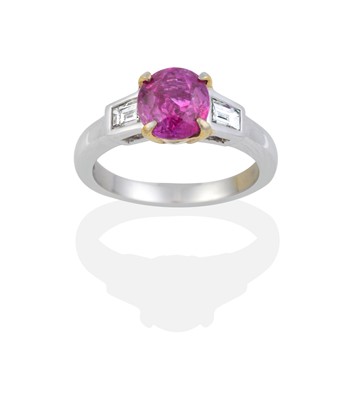 Lot 2055 - A Ruby and Diamond Ring