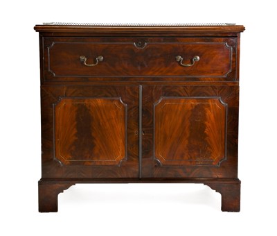 Lot 595 - A George III Mahogany Secretaire Chest, early...