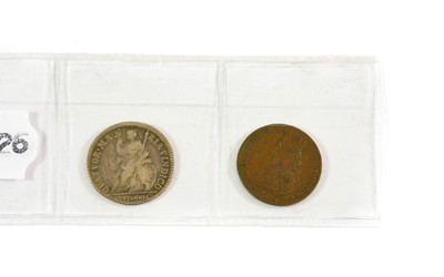Lot 2026 - 2 x Charles II Farthing 1665, patterns: silver...